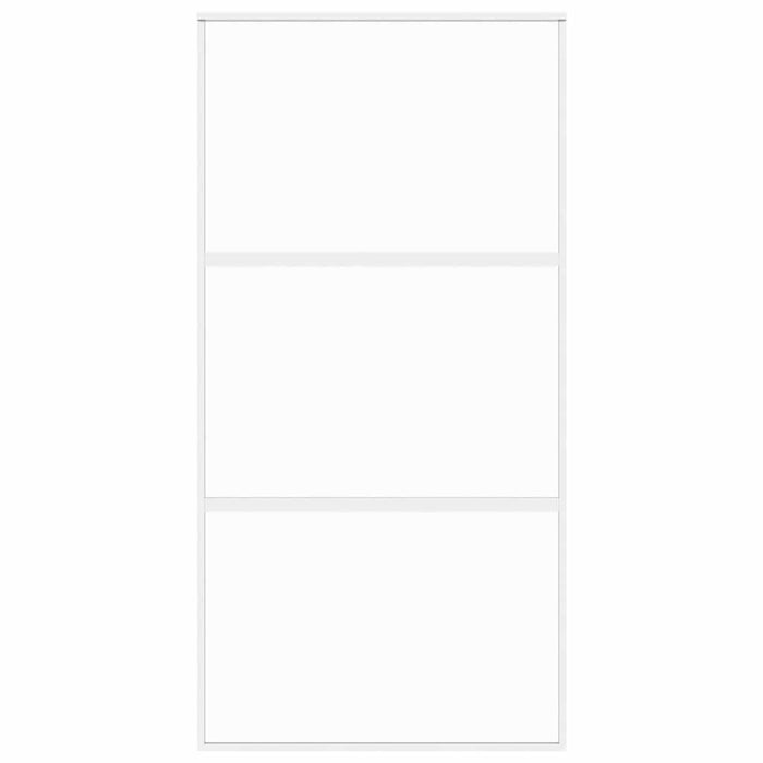 Ușă glisantă, alb, 102,5x205 cm, sticlă securizată/aluminiu WALTI