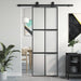 Ușă glisantă, negru, 76x205 cm, sticlă securizată și aluminiu - WALTI WALTI