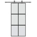 Ușă glisantă, negru, 90x205 cm, sticlă securizată și aluminiu - WALTI WALTI