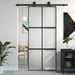 Ușă glisantă, negru, 90x205 cm, sticlă securizată și aluminiu - WALTI WALTI
