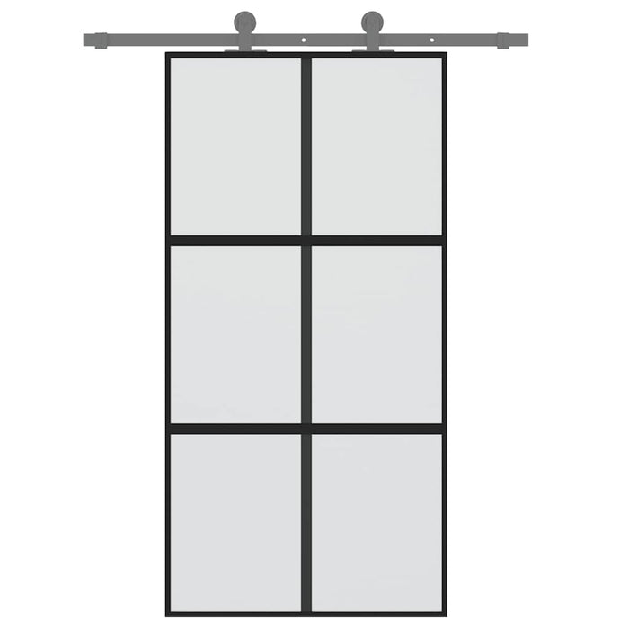 Ușă glisantă, negru, 102,5x205 cm, sticlă securizată/aluminiu - WALTI WALTI