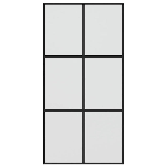 Ușă glisantă, negru, 102,5x205 cm, sticlă securizată/aluminiu - WALTI WALTI