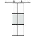Ușă glisantă, negru, 76x205 cm, sticlă securizată și aluminiu - WALTI WALTI