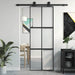 Ușă glisantă, negru, 76x205 cm, sticlă securizată și aluminiu - WALTI WALTI