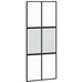 Ușă glisantă, negru, 90x205 cm, sticlă securizată și aluminiu - WALTI WALTI