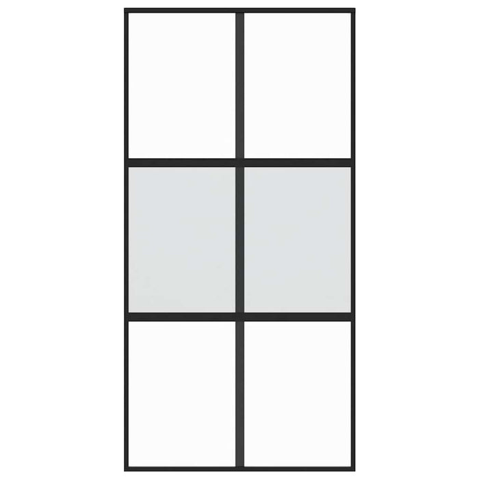 Ușă glisantă, negru, 102,5x205 cm, sticlă securizată/aluminiu - WALTI WALTI