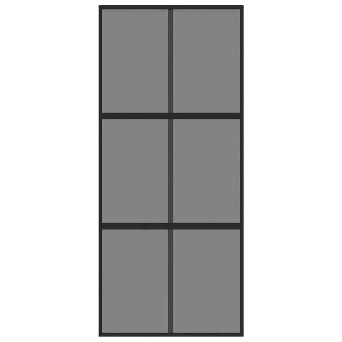 Ușă glisantă, negru, 90x205 cm, sticlă securizată și aluminiu - WALTI WALTI