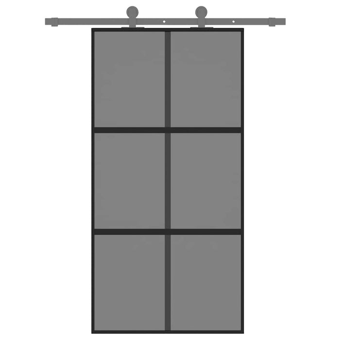 Ușă glisantă, negru, 102,5x205 cm, sticlă securizată/aluminiu - WALTI WALTI