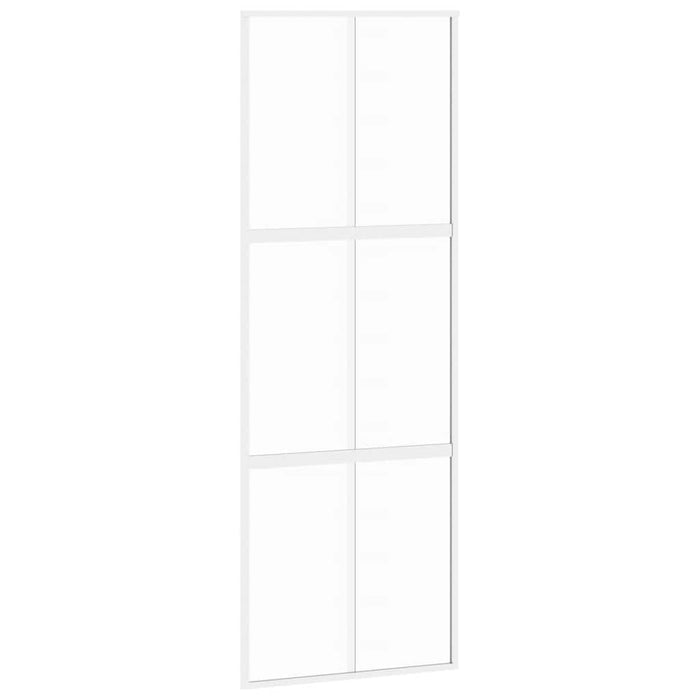 Ușă glisantă, alb, 76x205 cm, sticlă securizată/aluminiu WALTI