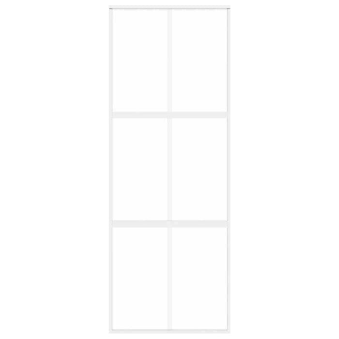 Ușă glisantă, alb, 76x205 cm, sticlă securizată/aluminiu WALTI