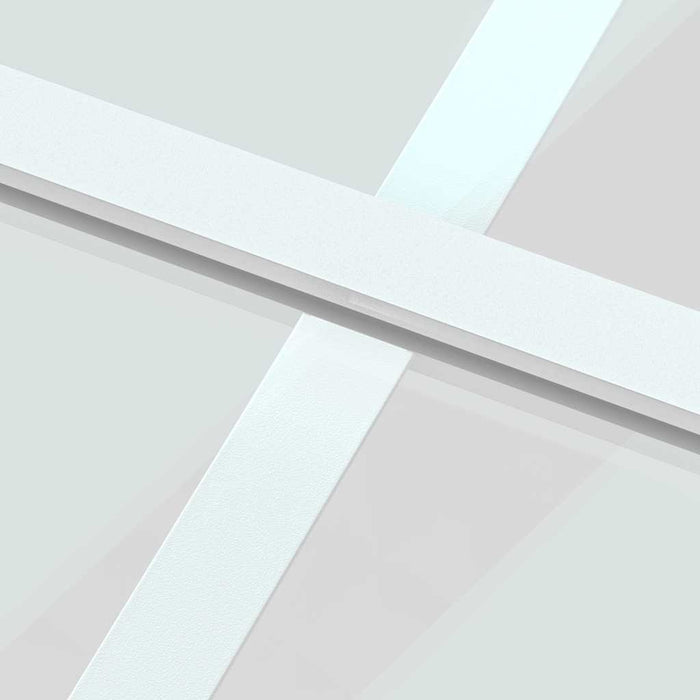 Ușă glisantă, alb, 76x205 cm, sticlă securizată/aluminiu WALTI