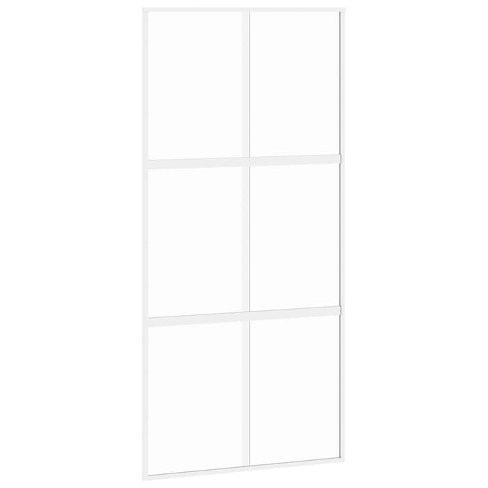 Ușă glisantă, alb, 102,5x205 cm, sticlă securizată/aluminiu WALTI