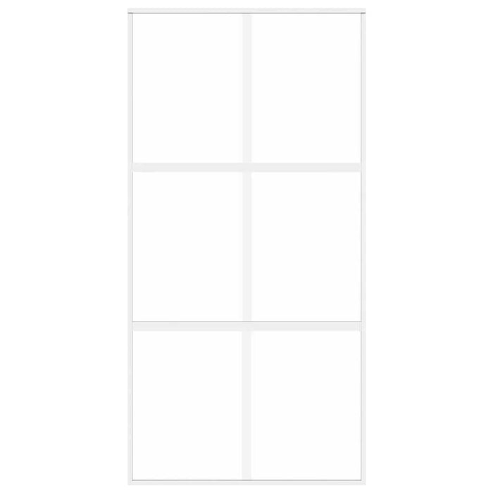 Ușă glisantă, alb, 102,5x205 cm, sticlă securizată/aluminiu WALTI