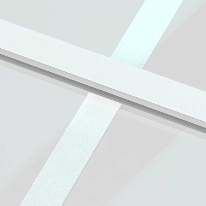 Ușă glisantă, alb, 102,5x205 cm, sticlă securizată/aluminiu WALTI