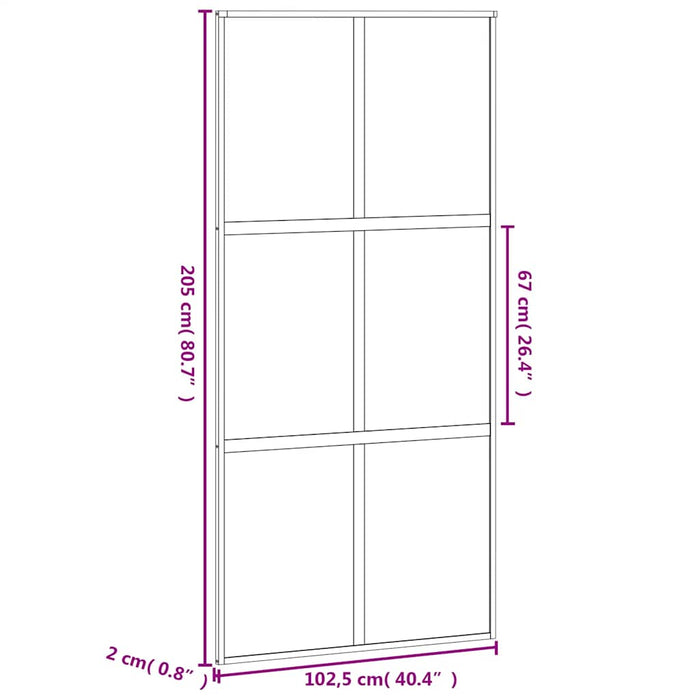 Ușă glisantă, alb, 102,5x205 cm, sticlă securizată/aluminiu WALTI