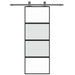 Ușă glisantă, negru, 76x205 cm, sticlă securizată și aluminiu - WALTI WALTI