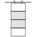Ușă glisantă, negru, 90x205 cm, sticlă securizată și aluminiu - WALTI WALTI
