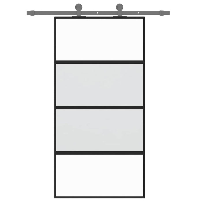 Ușă glisantă, negru, 102,5x205 cm, sticlă securizată/aluminiu - WALTI WALTI