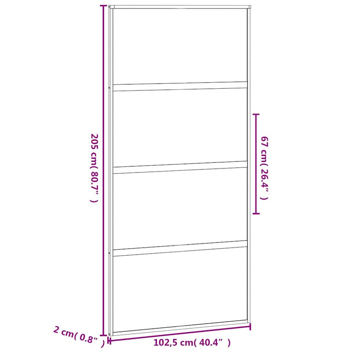 Ușă glisantă, negru, 102,5x205 cm, sticlă securizată/aluminiu - WALTI WALTI