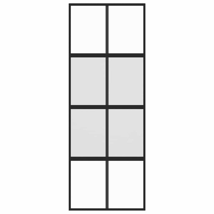 Ușă glisantă, negru, 76x205 cm, sticlă securizată și aluminiu - WALTI WALTI