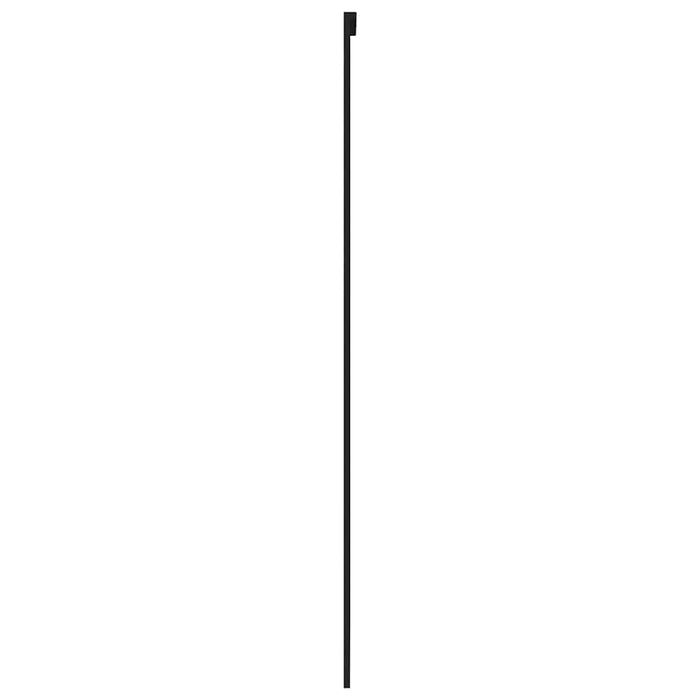 Ușă glisantă, negru, 90x205 cm, sticlă securizată și aluminiu WALTI