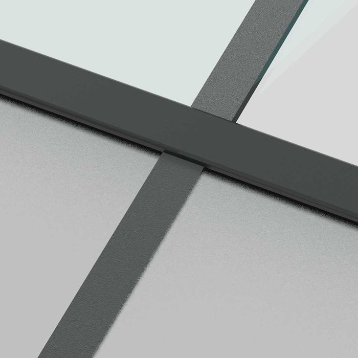 Ușă glisantă, negru, 90x205 cm, sticlă securizată și aluminiu WALTI