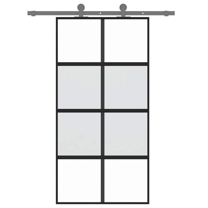 Ușă glisantă, negru, 102,5x205 cm, sticlă securizată/aluminiu - WALTI WALTI