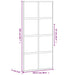 Ușă glisantă, negru, 102,5x205 cm, sticlă securizată/aluminiu - WALTI WALTI