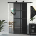 Ușă glisantă, negru, 90x205 cm, sticlă securizată și aluminiu - WALTI WALTI
