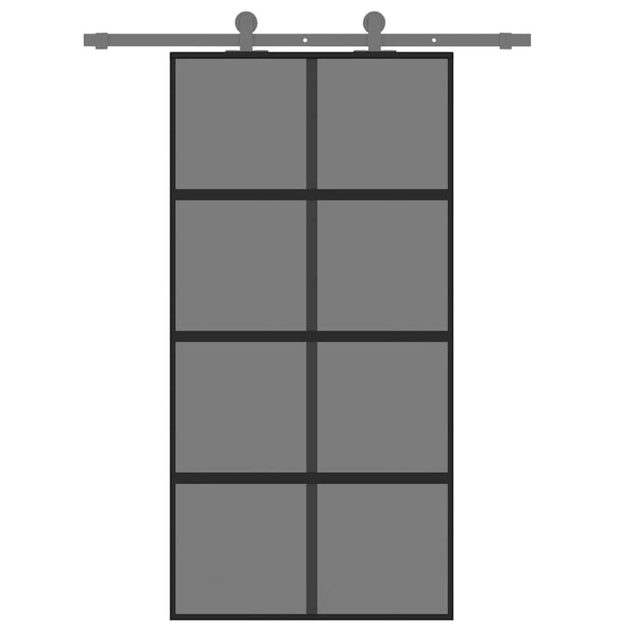 Ușă glisantă, negru, 102,5x205 cm, sticlă securizată/aluminiu - WALTI WALTI