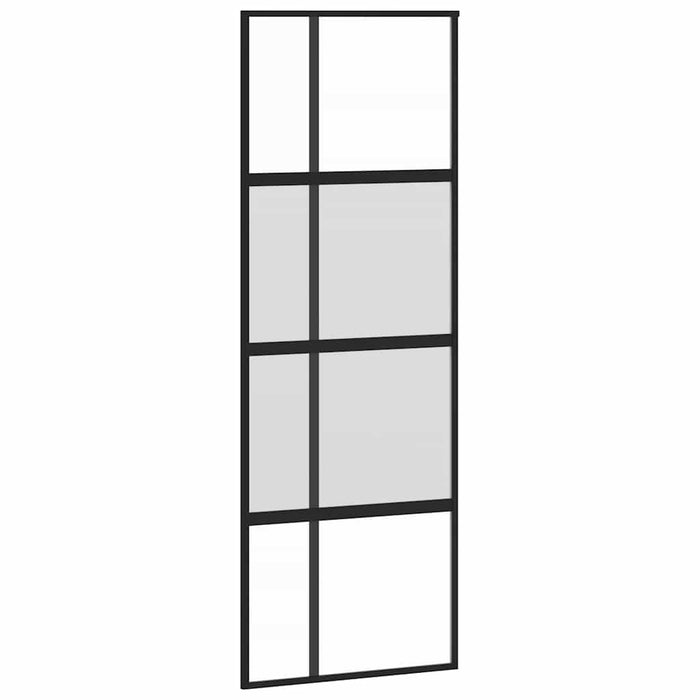 Ușă glisantă, negru, 76x205 cm, sticlă securizată și aluminiu - WALTI WALTI
