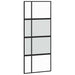 Ușă glisantă, negru, 90x205 cm, sticlă securizată și aluminiu - WALTI WALTI