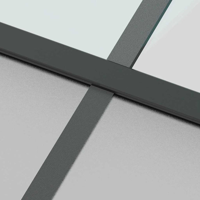 Ușă glisantă, negru, 90x205 cm, sticlă securizată și aluminiu - WALTI WALTI