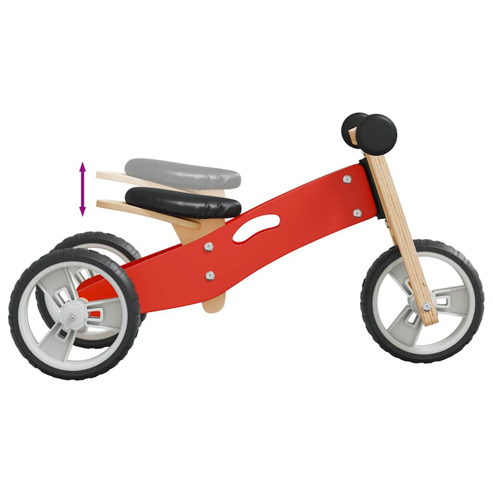 Bicicletă de echilibru pentru copii 2 în 1, roșu WALTI