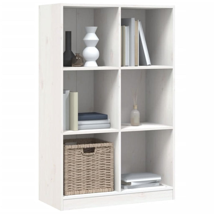 Bibliotecă, alb, 70x33x110 cm, lemn masiv de pin - WALTI WALTI