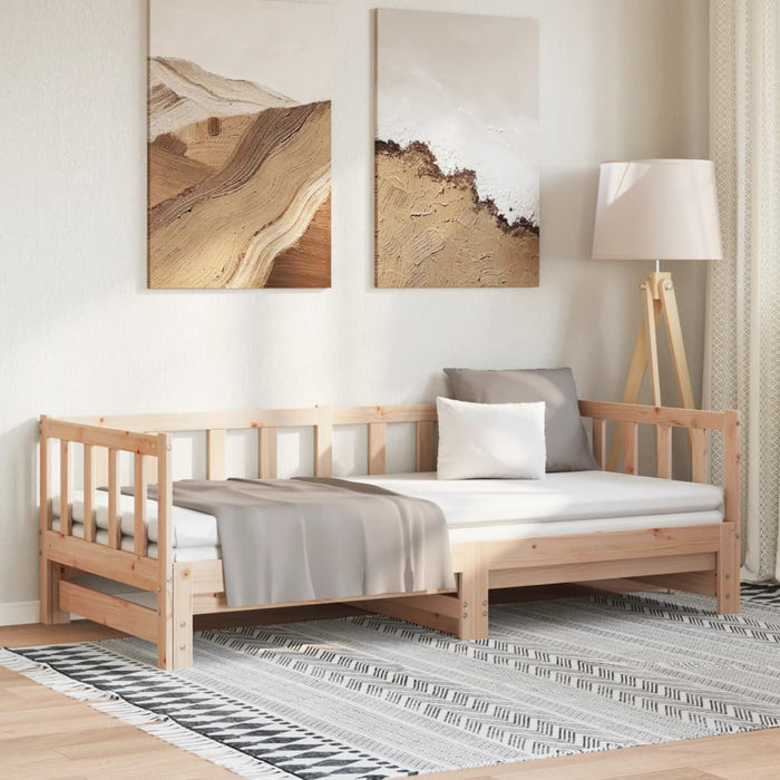 Pat de zi cu extensie, 90x190 cm, lemn masiv de pin - WALTI WALTI