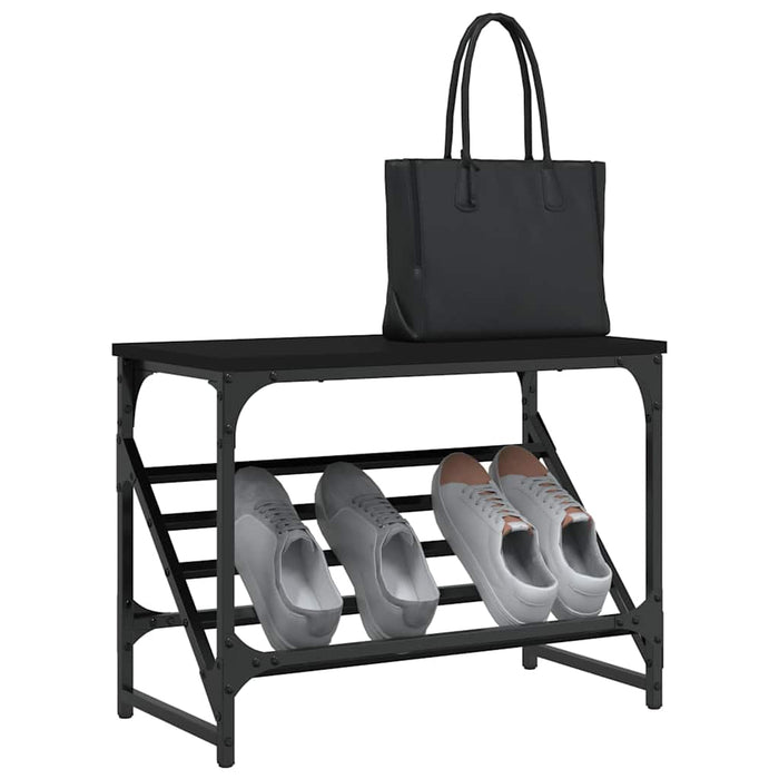 Suport pantofi, negru, 60x30x45 cm, lemn prelucrat - WALTI WALTI