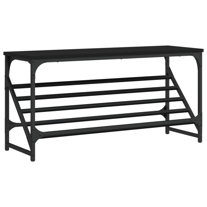 Suport pantofi, negru, 90x30x45 cm, lemn prelucrat - WALTI WALTI