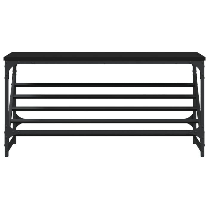 Suport pantofi, negru, 90x30x45 cm, lemn prelucrat - WALTI WALTI