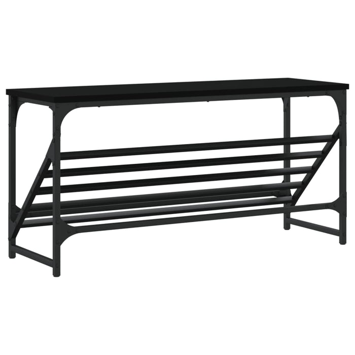 Suport pantofi, negru, 90x30x45 cm, lemn prelucrat - WALTI WALTI