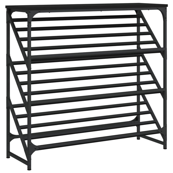 Suport pantofi, negru, 90x30x85 cm, lemn prelucrat - WALTI WALTI