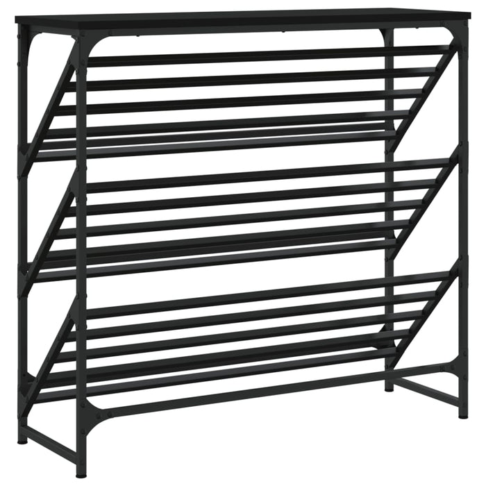 Suport pantofi, negru, 90x30x85 cm, lemn prelucrat - WALTI WALTI