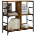 Bibliotecă, stejar fumuriu, 78,5x33x82 cm, lemn prelucrat - WALTI WALTI