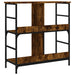Bibliotecă, stejar fumuriu, 78,5x33x82 cm, lemn prelucrat - WALTI WALTI