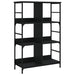 Bibliotecă, negru, 78,5x33x117,5 cm, lemn prelucrat - WALTI WALTI