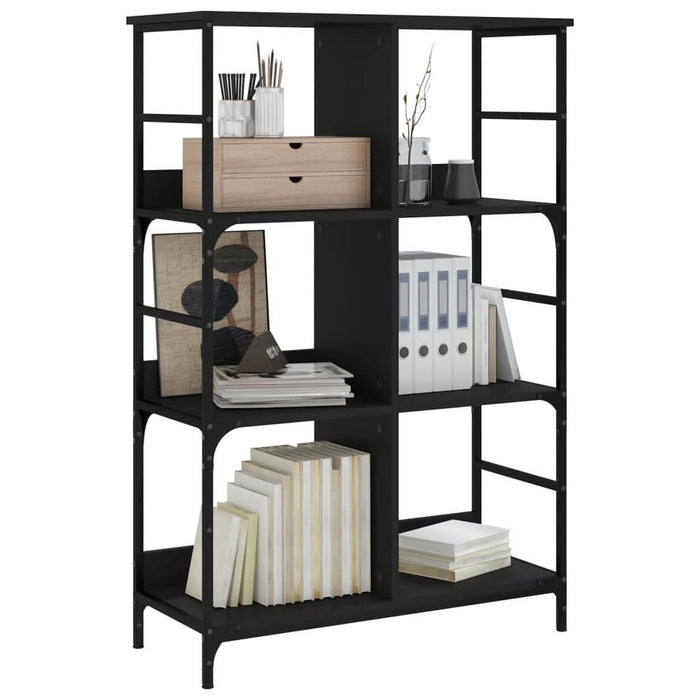 Bibliotecă, negru, 78,5x33x117,5 cm, lemn prelucrat - WALTI WALTI