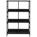 Bibliotecă, negru, 78,5x33x117,5 cm, lemn prelucrat - WALTI WALTI