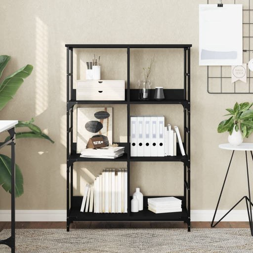 Bibliotecă, negru, 78,5x33x117,5 cm, lemn prelucrat - WALTI WALTI
