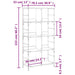 Bibliotecă, stejar sonoma, 78,5x33x153 cm, lemn prelucrat - WALTI WALTI