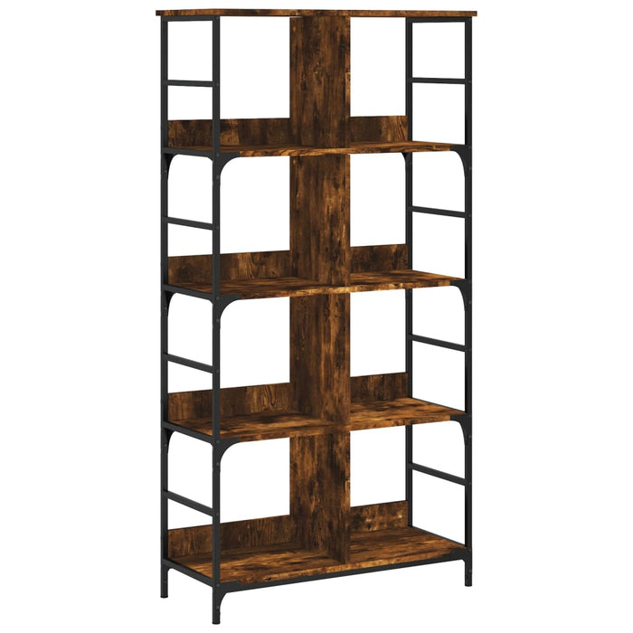 Bibliotecă, stejar fumuriu, 78,5x33x153 cm, lemn prelucrat - WALTI WALTI